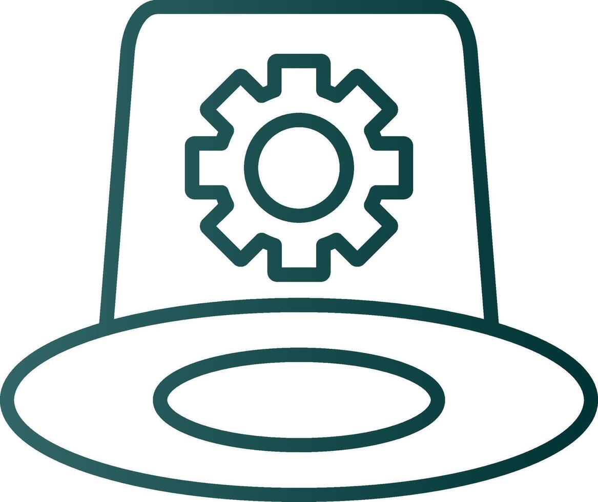 Whitehat Line Gradient Icon vector