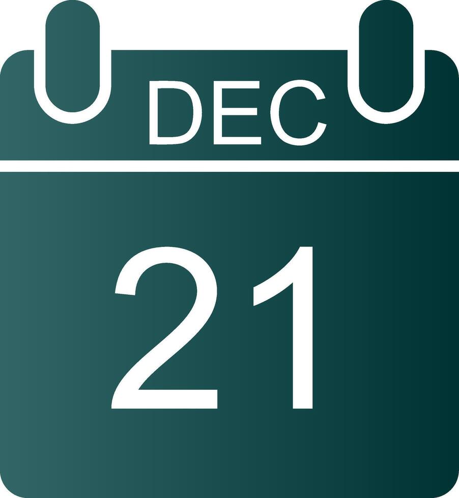 December Glyph Gradient Icon vector