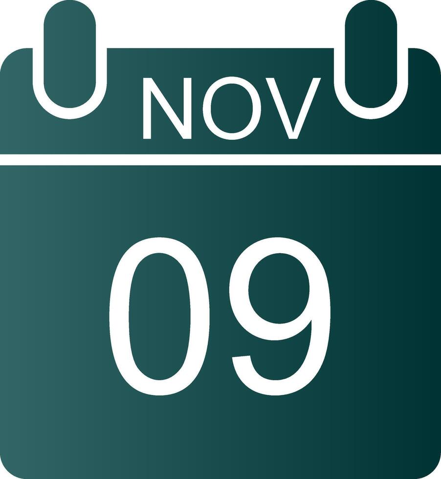 November Glyph Gradient Icon vector