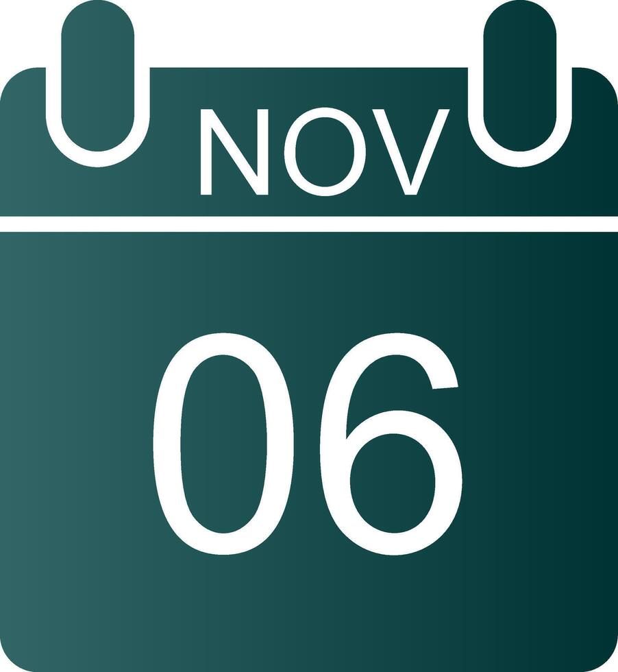 November Glyph Gradient Icon vector