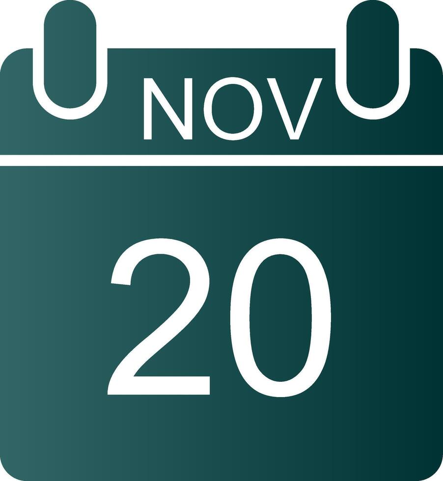 November Glyph Gradient Icon vector