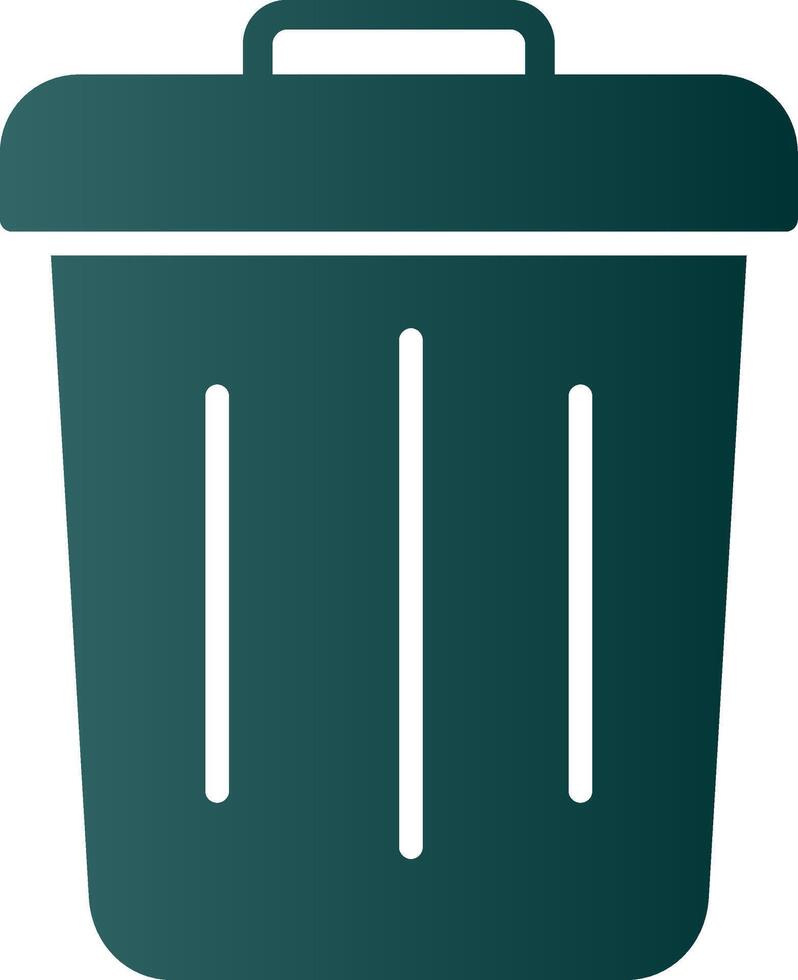 Trash Glyph Gradient Icon vector