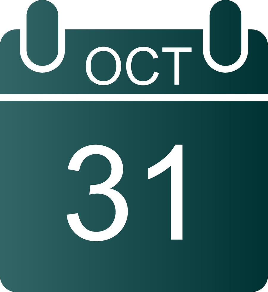 October Glyph Gradient Icon vector