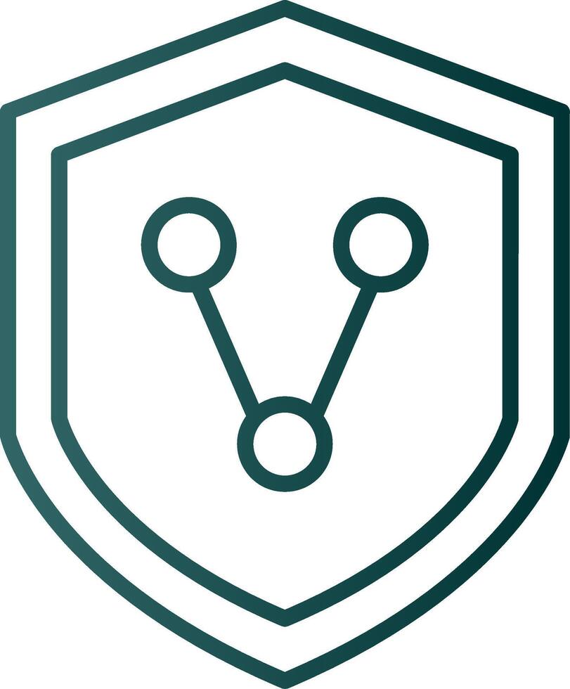 Connect Security Line Gradient Icon vector