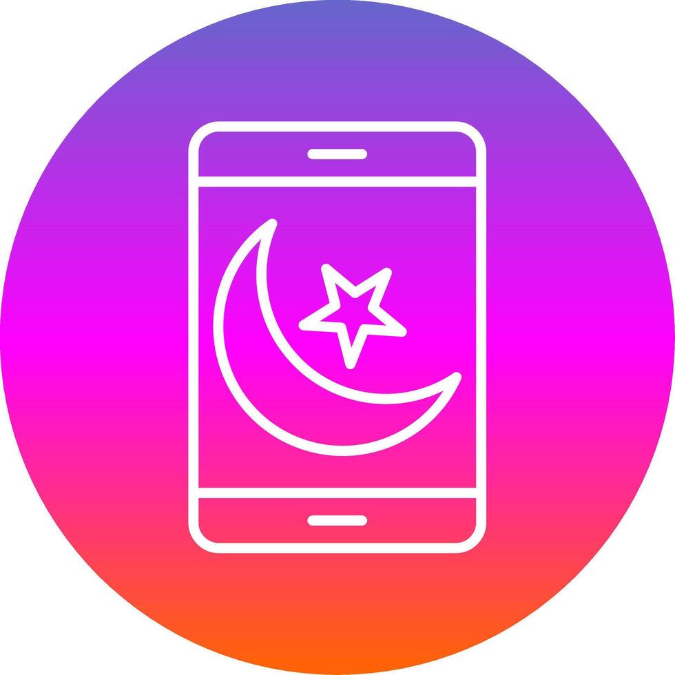 Mobile App Line Gradient Circle Icon vector