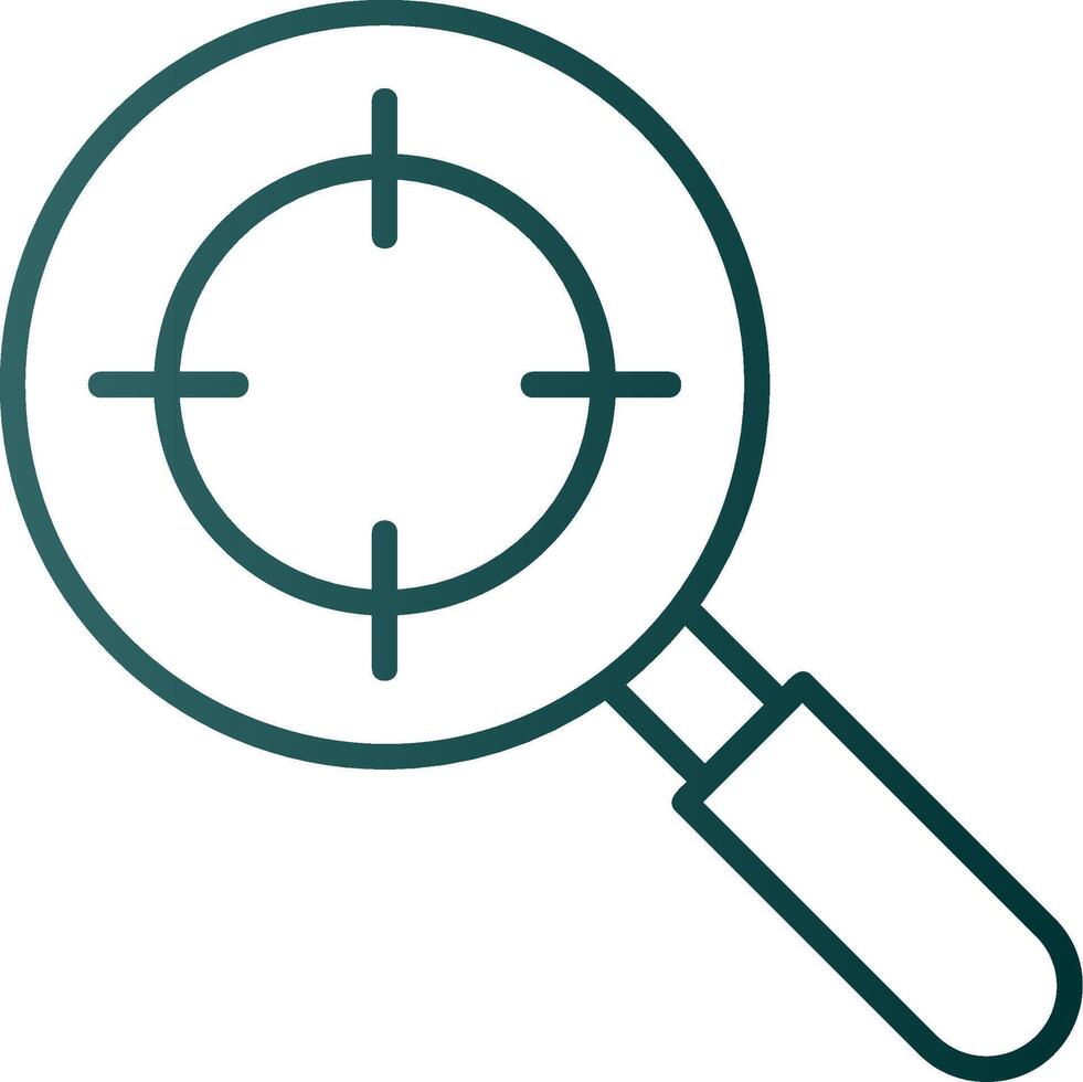 Keyword Targeting Line Gradient Icon vector