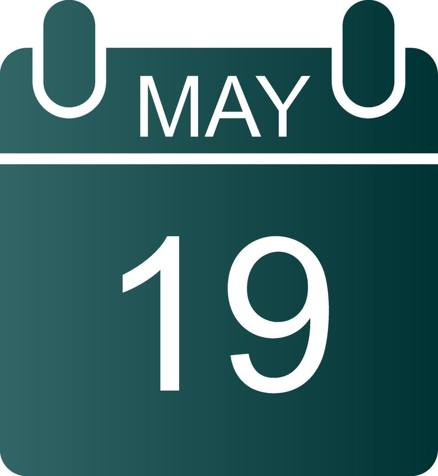 May Glyph Gradient Icon vector