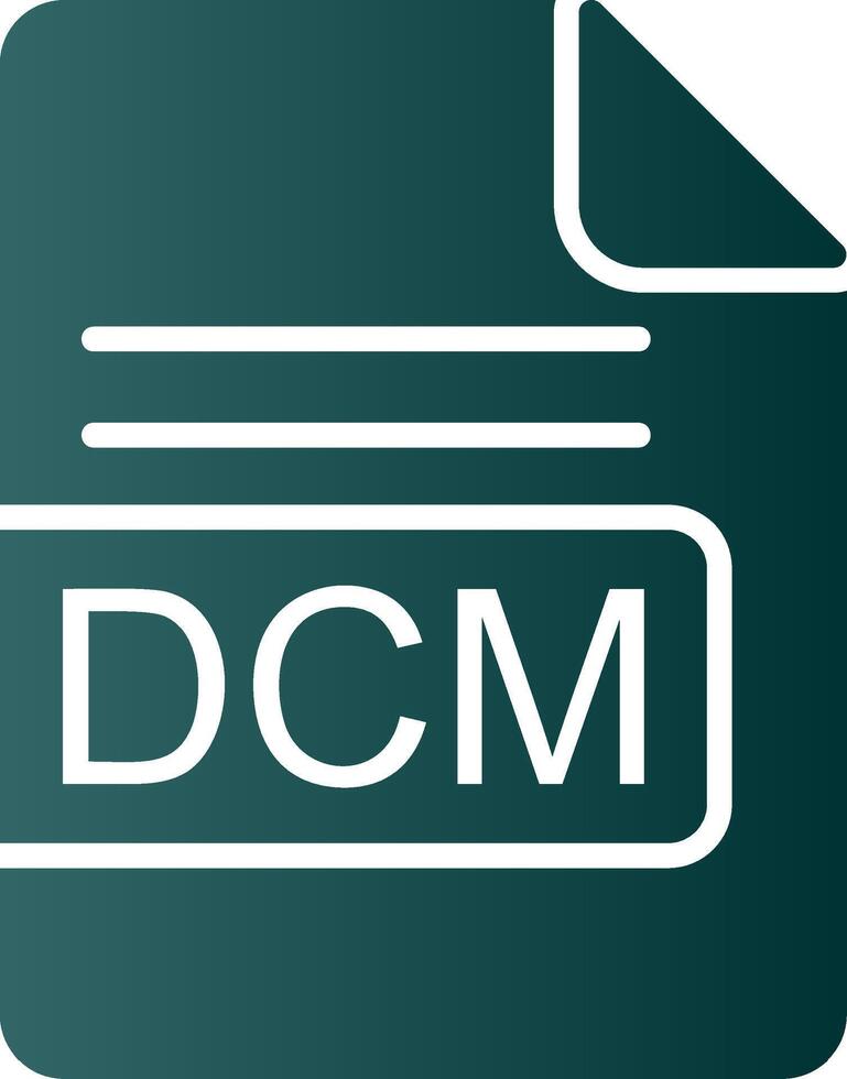 DCM File Format Glyph Gradient Icon vector