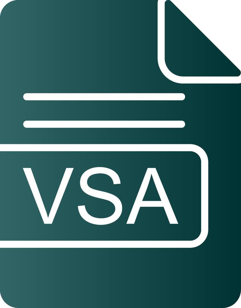 VSA File Format Glyph Gradient Icon vector