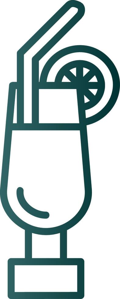 Cocktail Line Gradient Icon vector