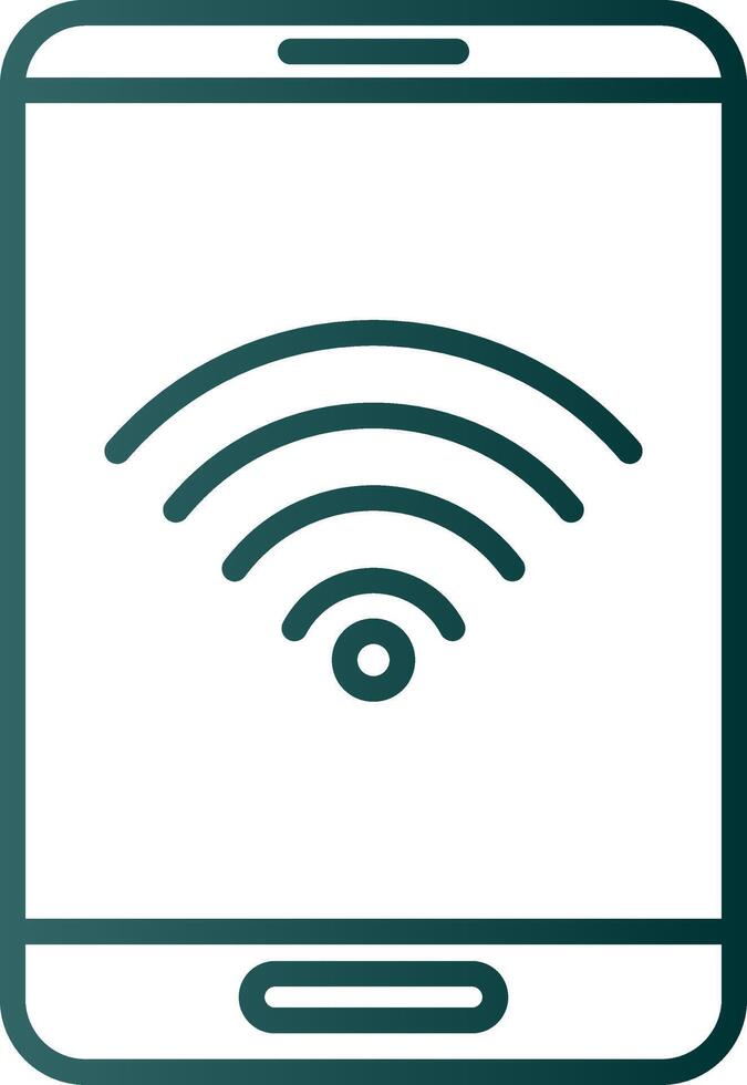 Wifi Line Gradient Icon vector