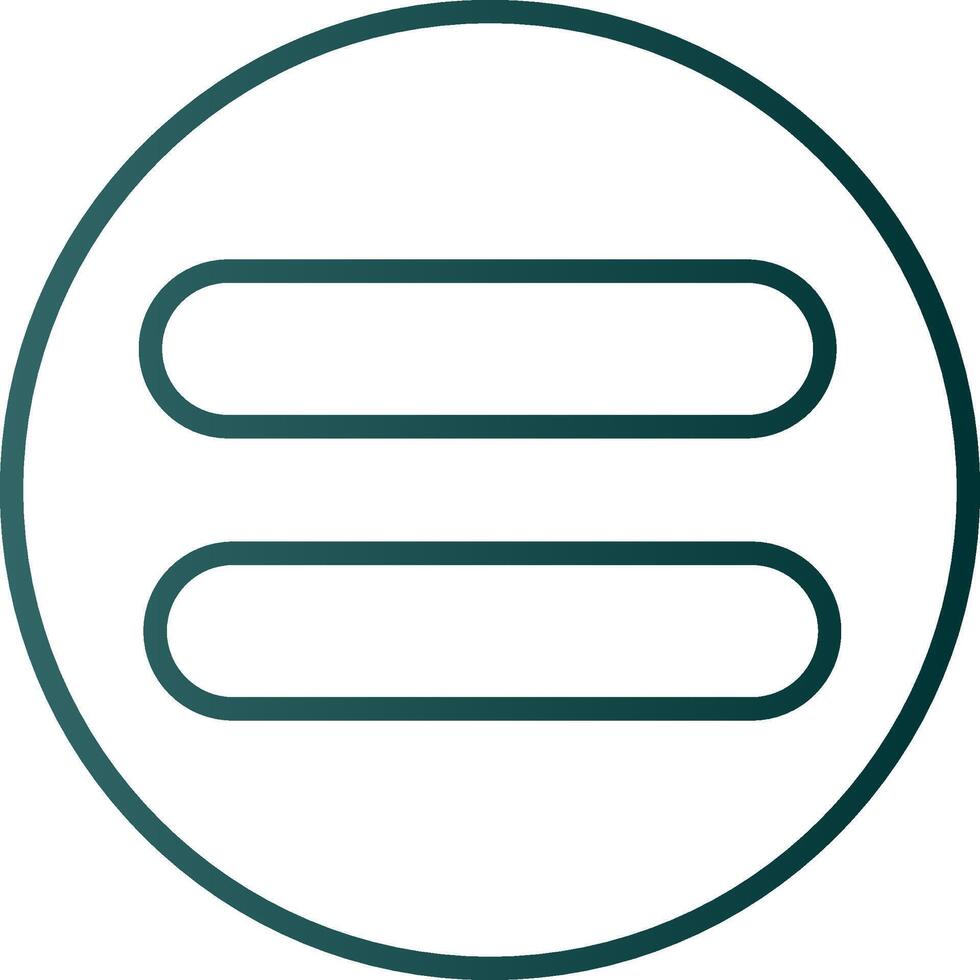 Equal Line Gradient Icon vector