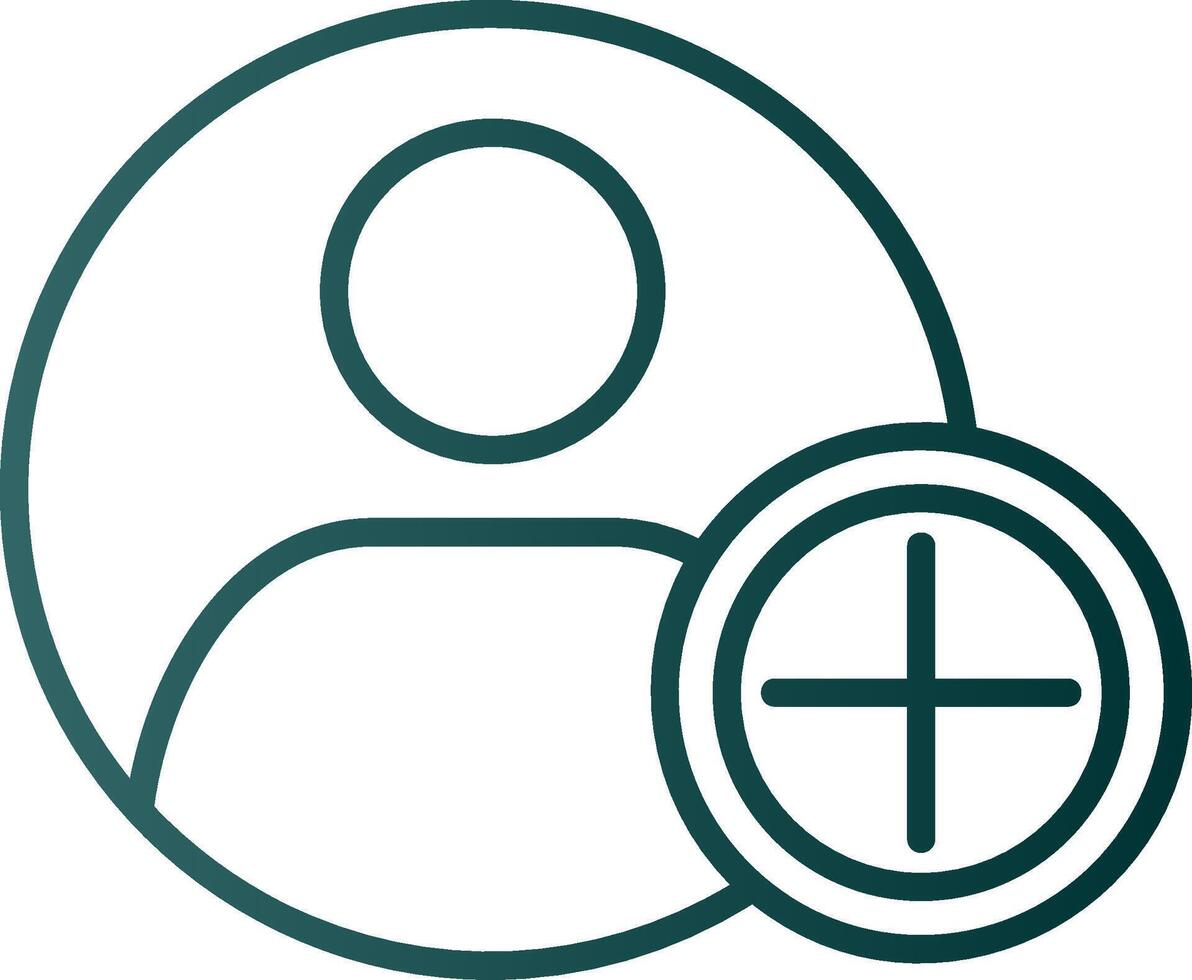 Add Line Gradient Icon vector