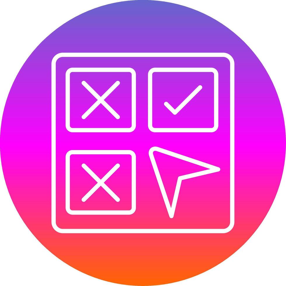 Selection Line Gradient Circle Icon vector