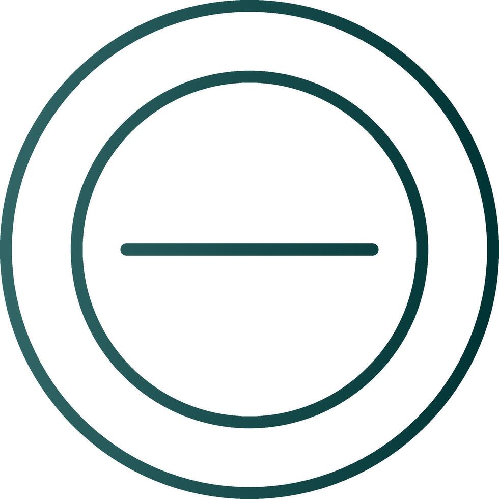Minus Line Gradient Icon vector