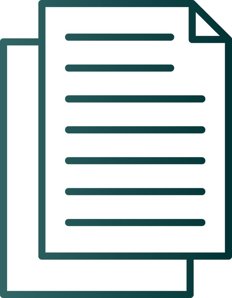 Document Line Gradient Icon vector