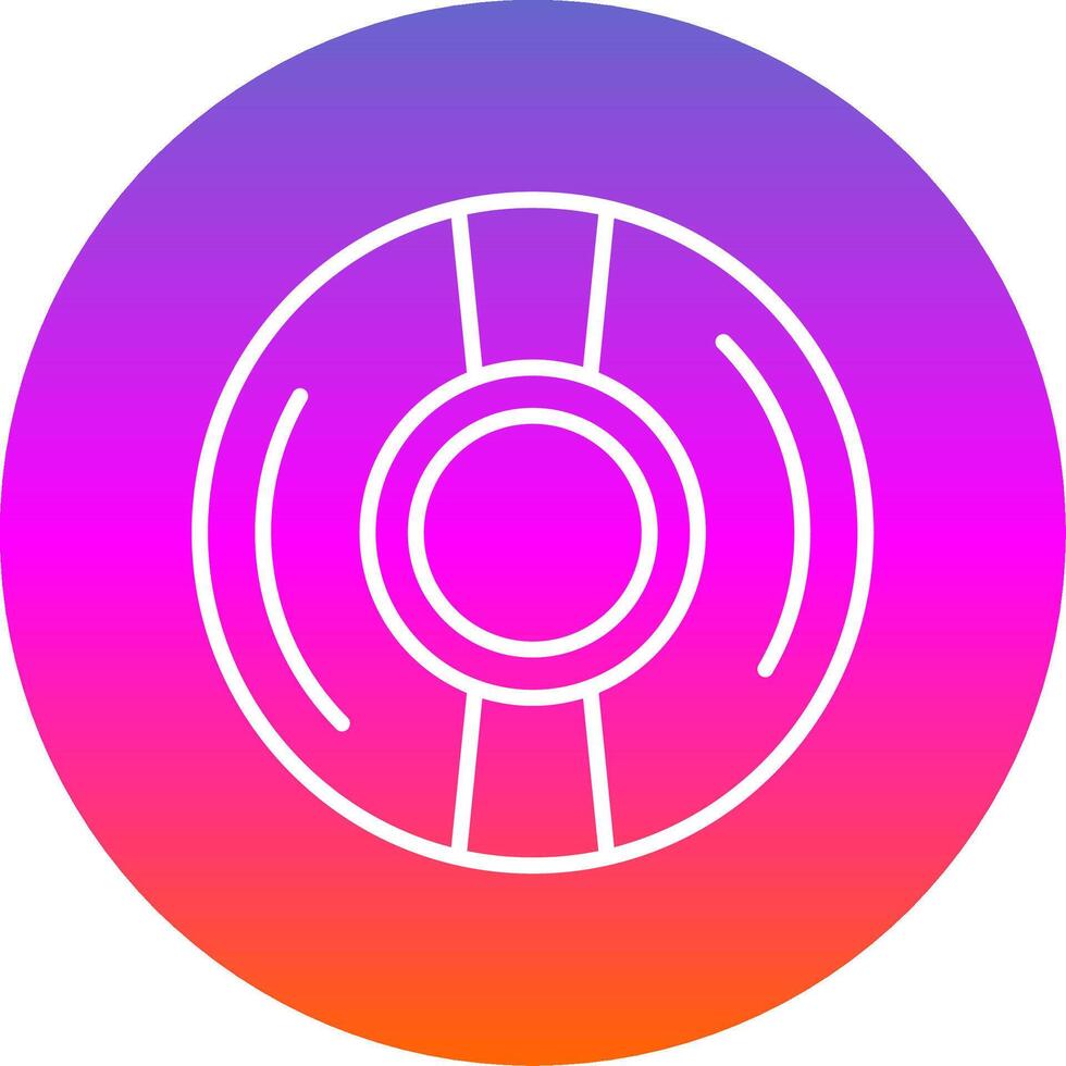 Cd Line Gradient Circle Icon vector