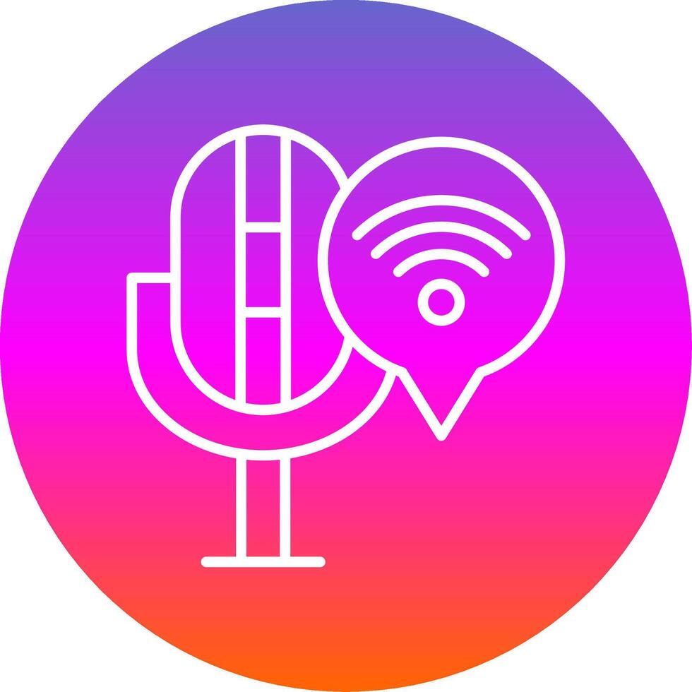 Connection Line Gradient Circle Icon vector