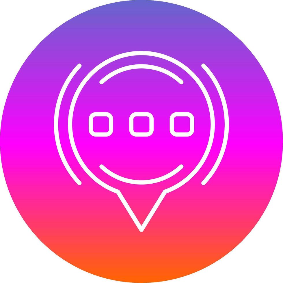 Talk Line Gradient Circle Icon vector