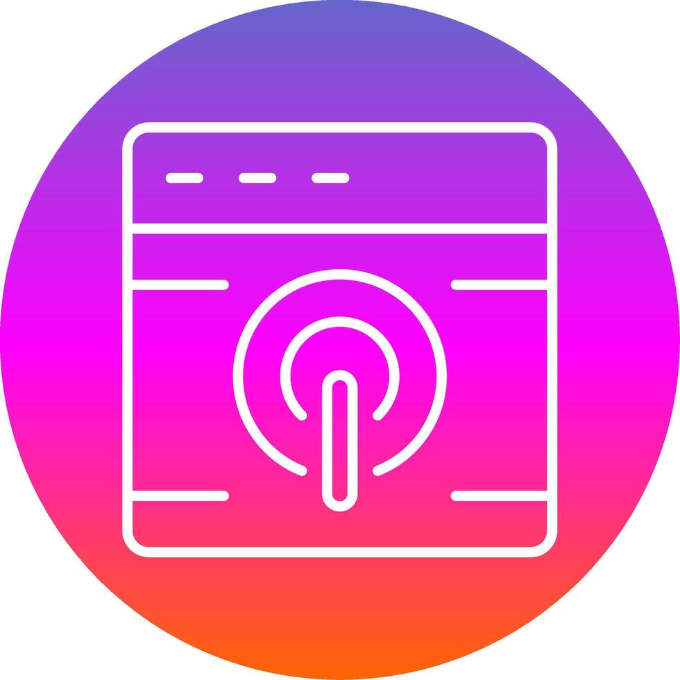 Browser Line Gradient Circle Icon vector