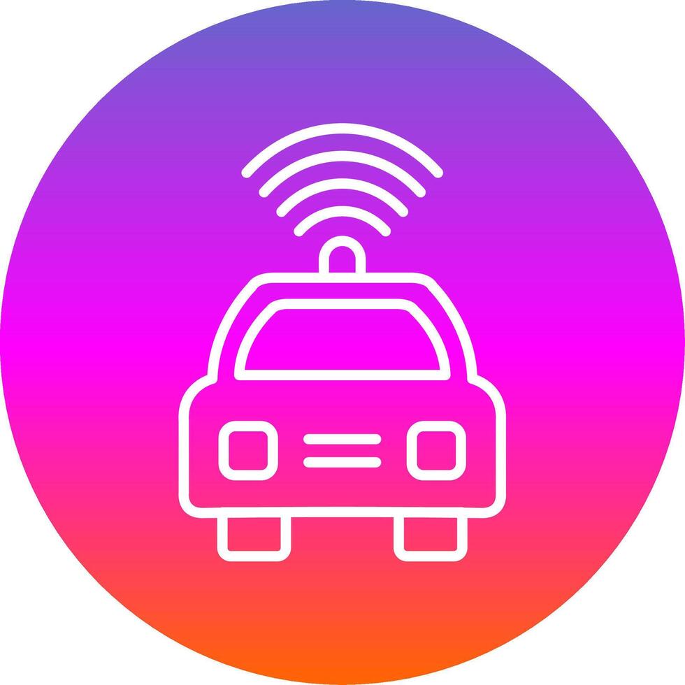Car Line Gradient Circle Icon vector