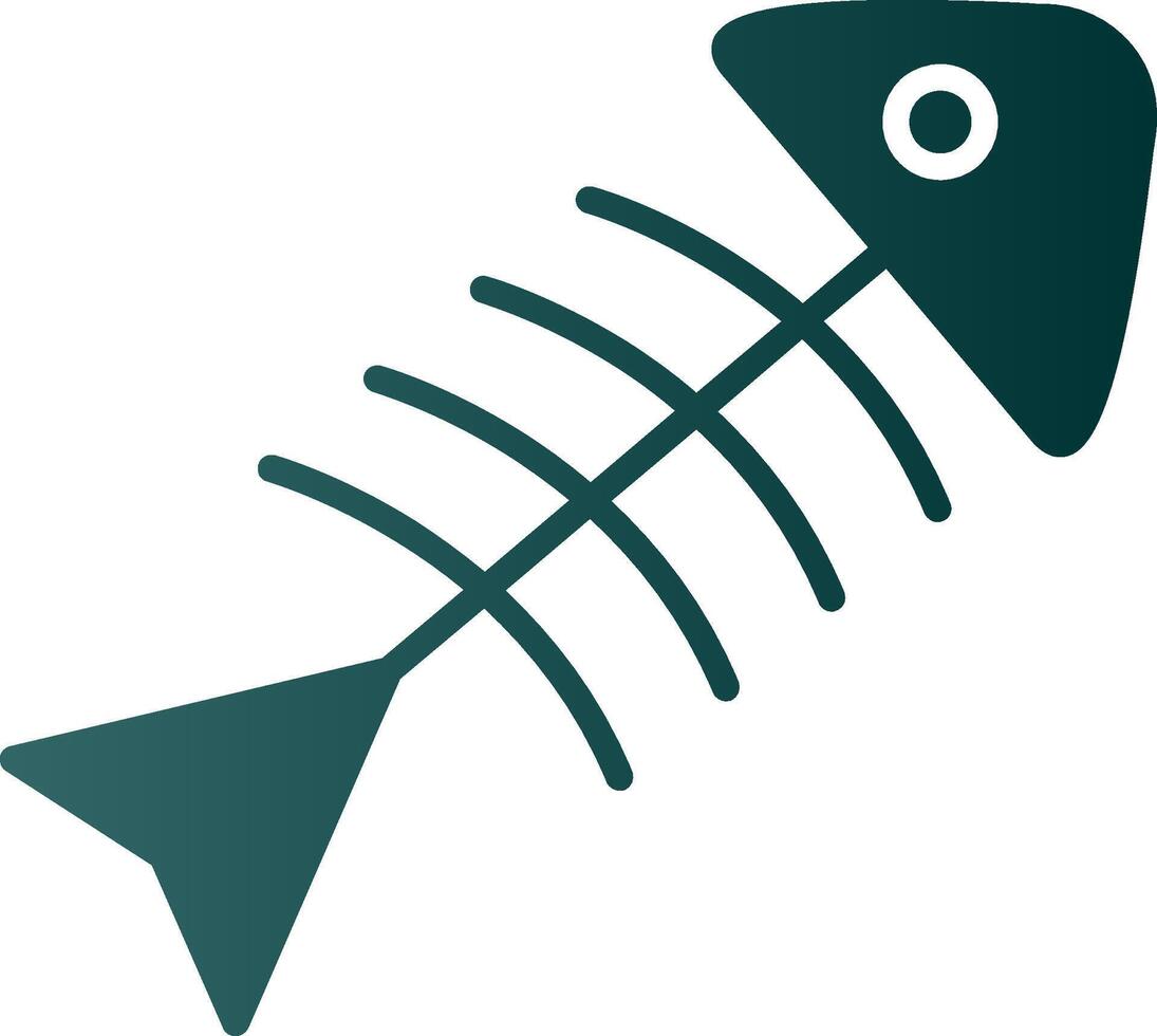 Rotten Fish Glyph Gradient Icon vector