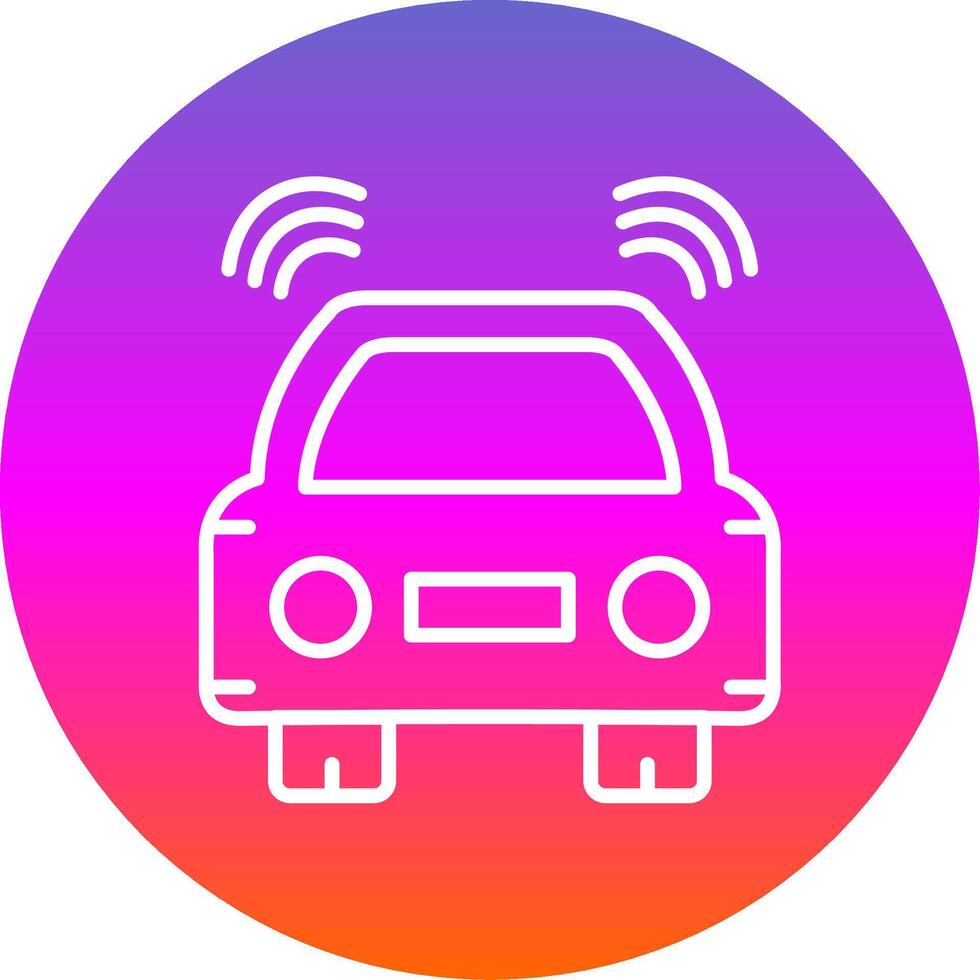 Car Line Gradient Circle Icon vector