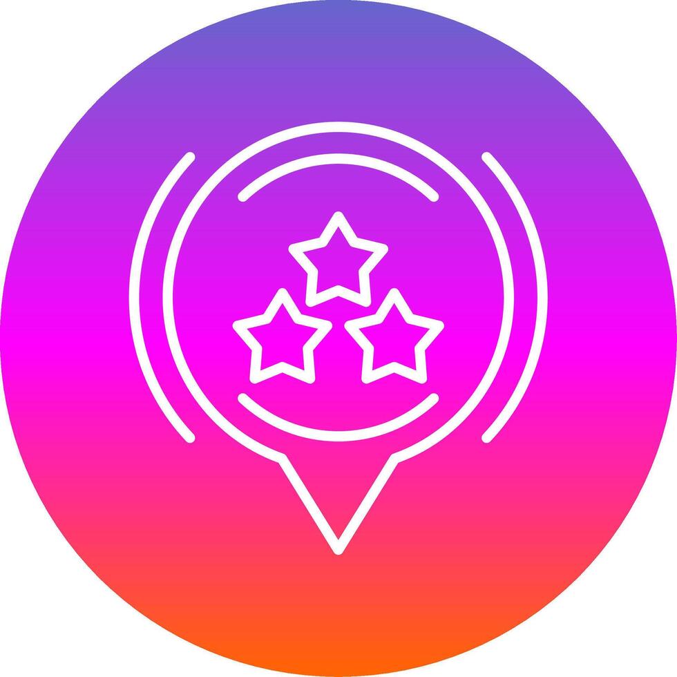 Star Line Gradient Circle Icon vector