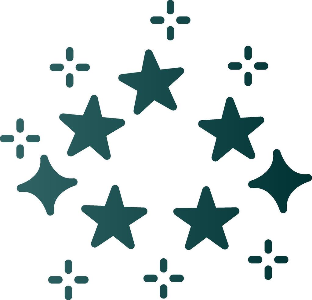 Stars Glyph Gradient Icon vector