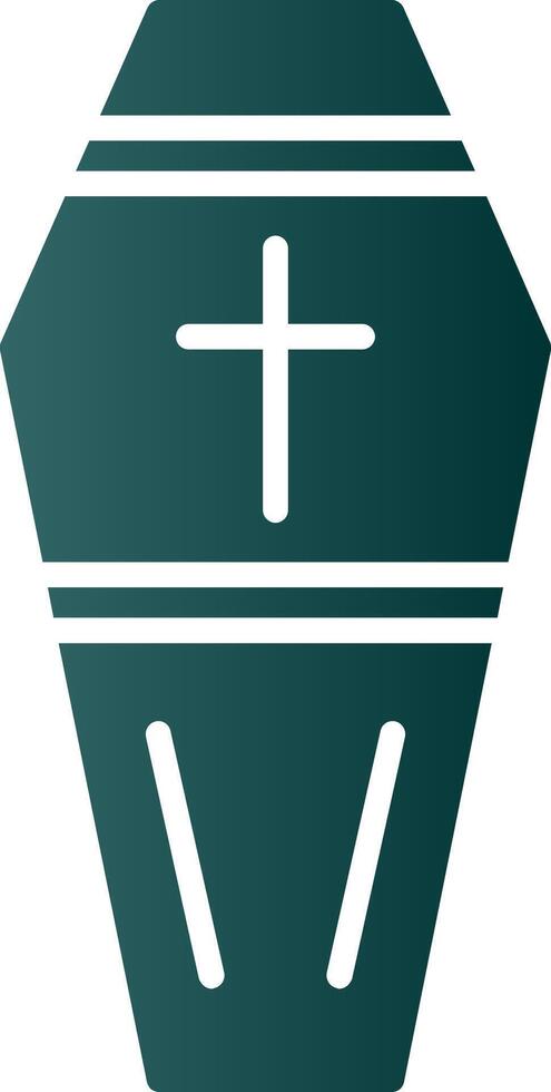 Coffin Glyph Gradient Icon vector