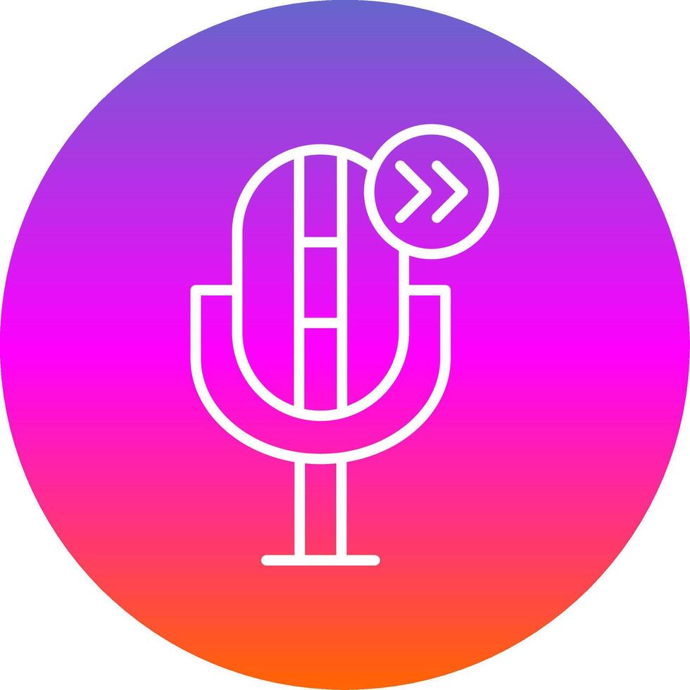 Skip Line Gradient Circle Icon vector