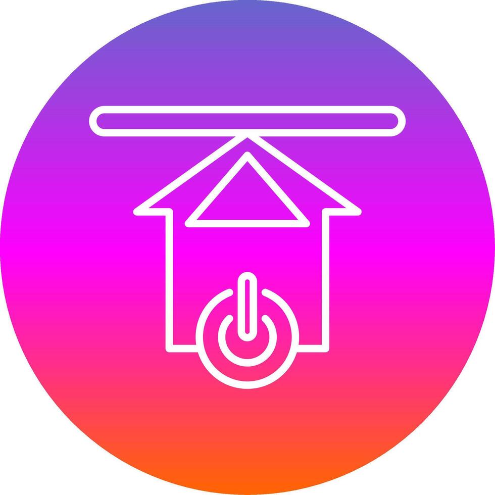 Upload Line Gradient Circle Icon vector