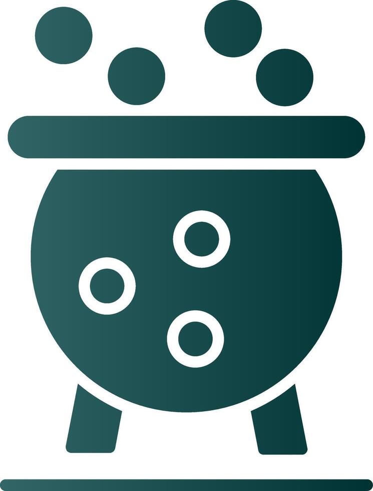 Cauldron Glyph Gradient Icon vector