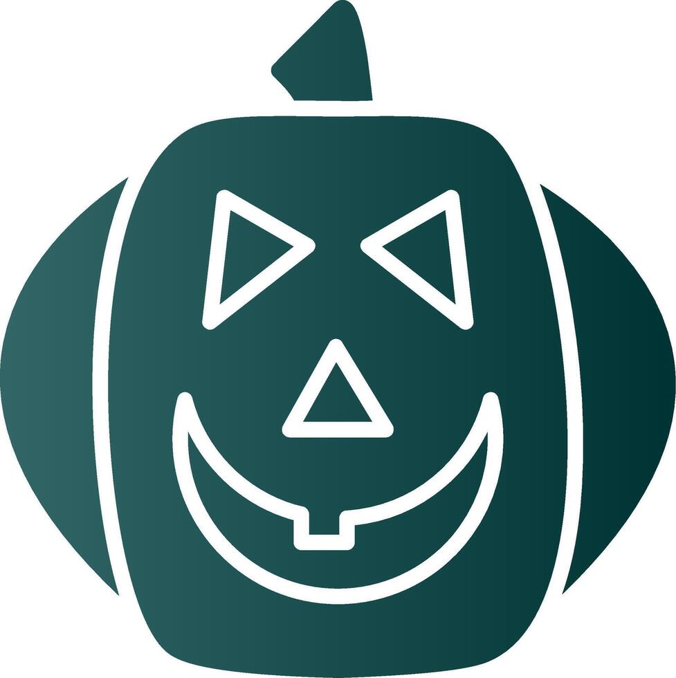 Halloween Pumpkin Glyph Gradient Icon vector