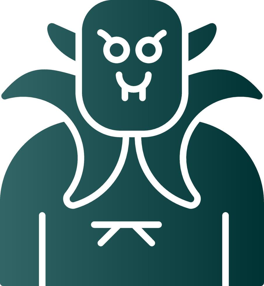 Vampire Glyph Gradient Icon vector