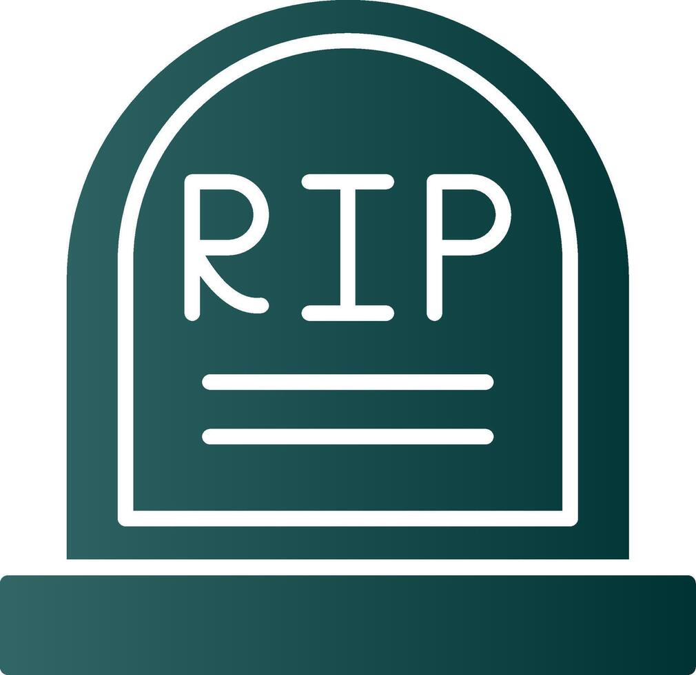 Cemetery Glyph Gradient Icon vector