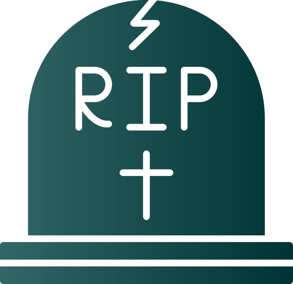 Tomb Glyph Gradient Icon vector