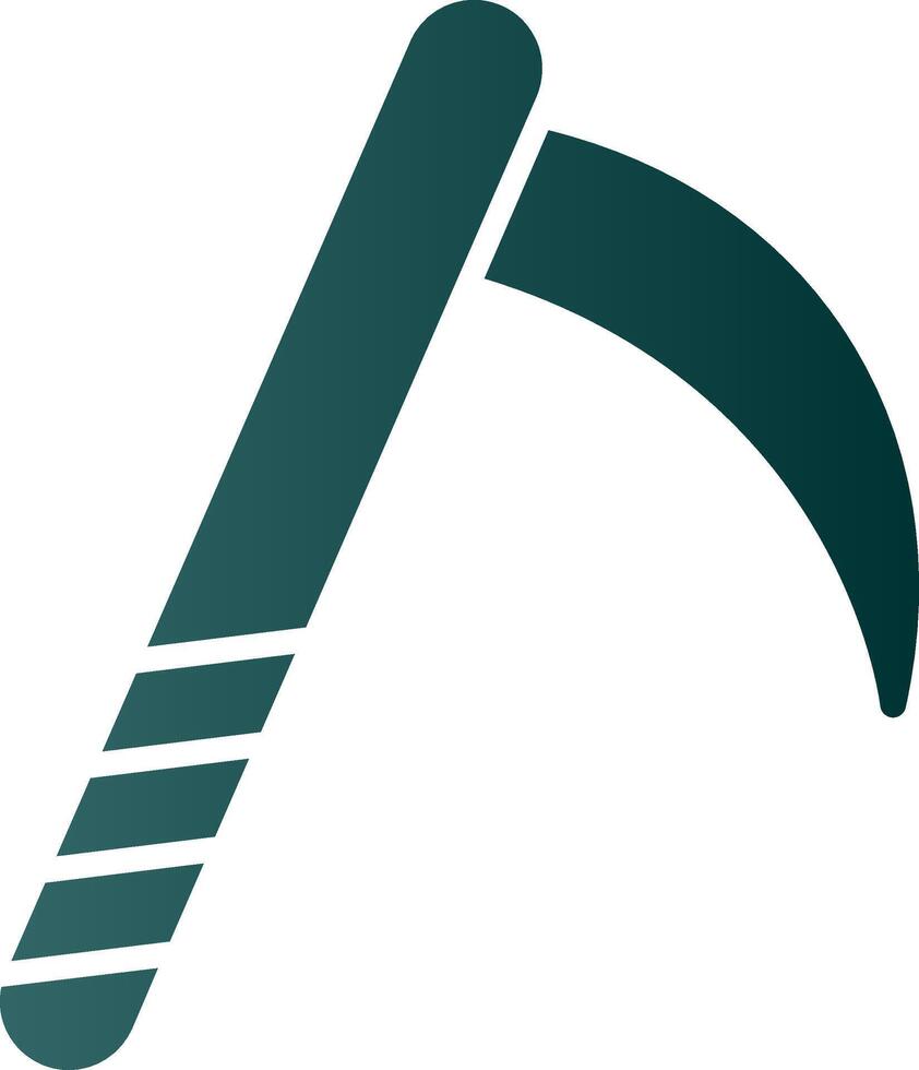 Scythe Glyph Gradient Icon vector