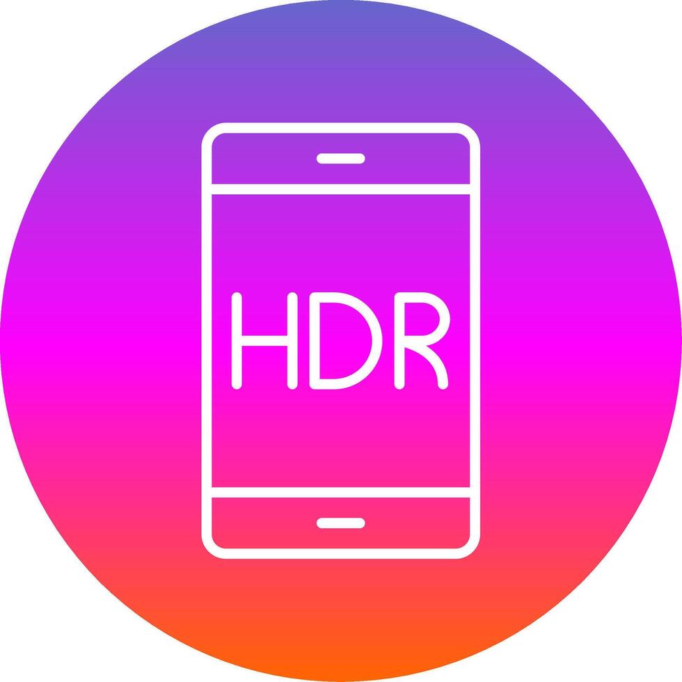 Mobile Line Gradient Circle Icon vector
