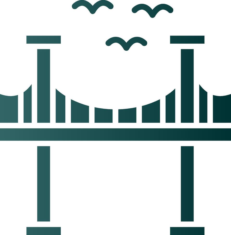 Bridge Glyph Gradient Icon vector