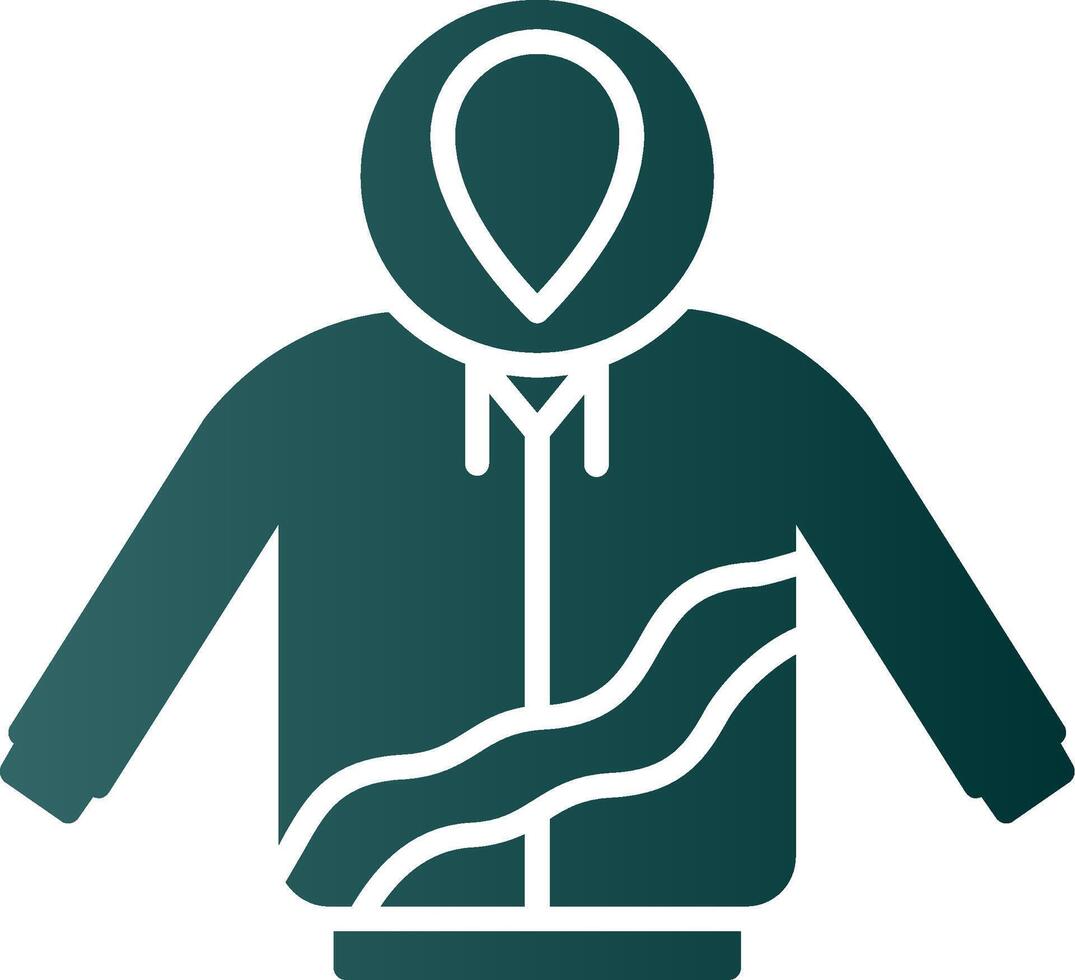 Hoodie Glyph Gradient Icon vector