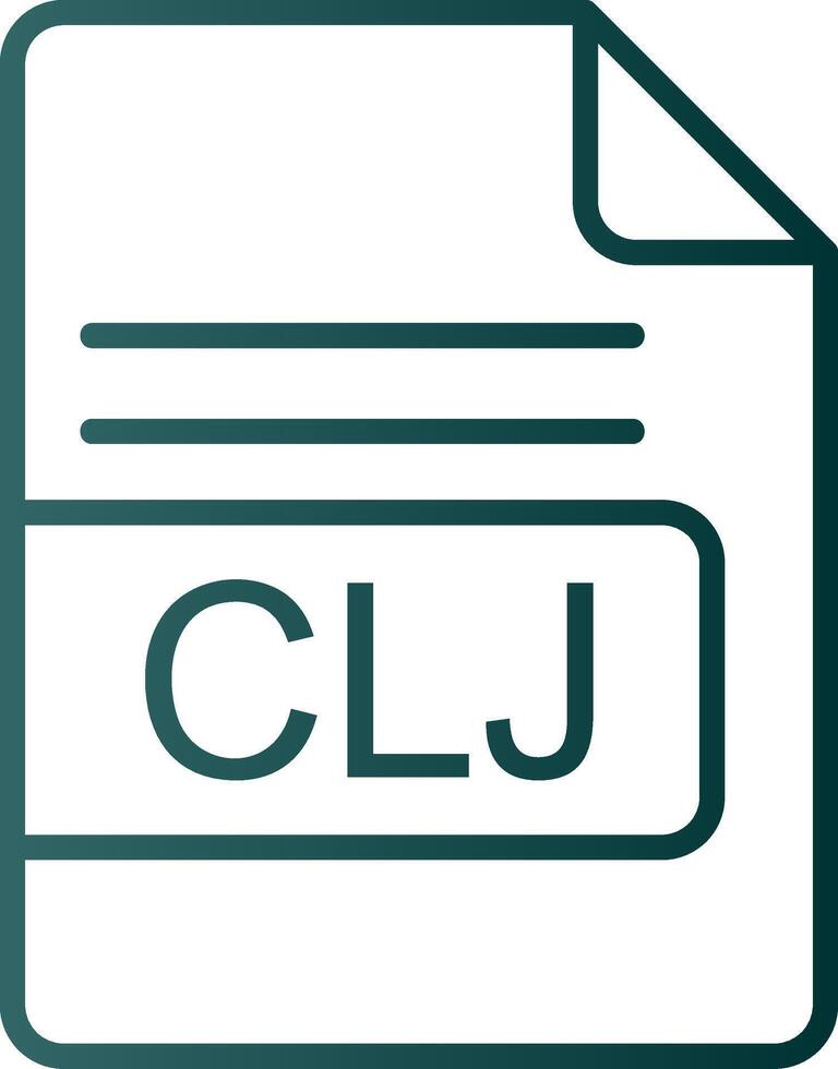 clj archivo formato línea degradado icono vector