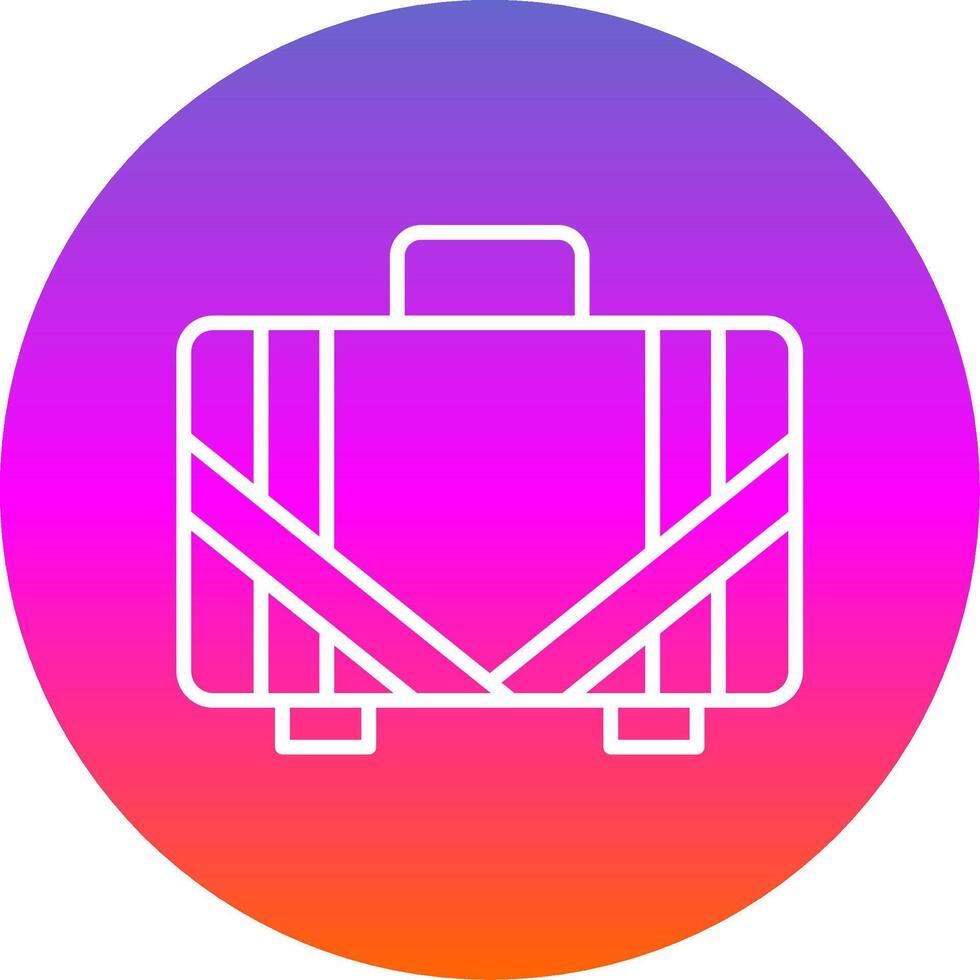 Suitcase Line Gradient Circle Icon vector