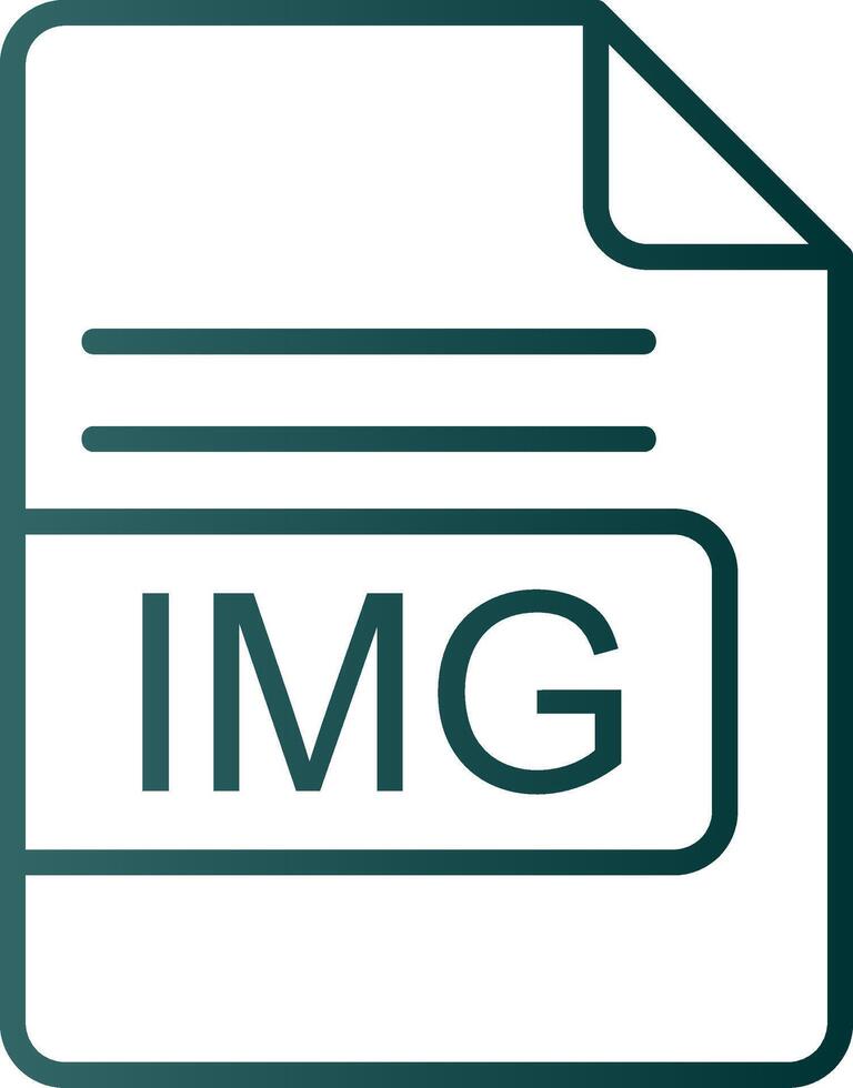 IMG File Format Line Gradient Icon vector