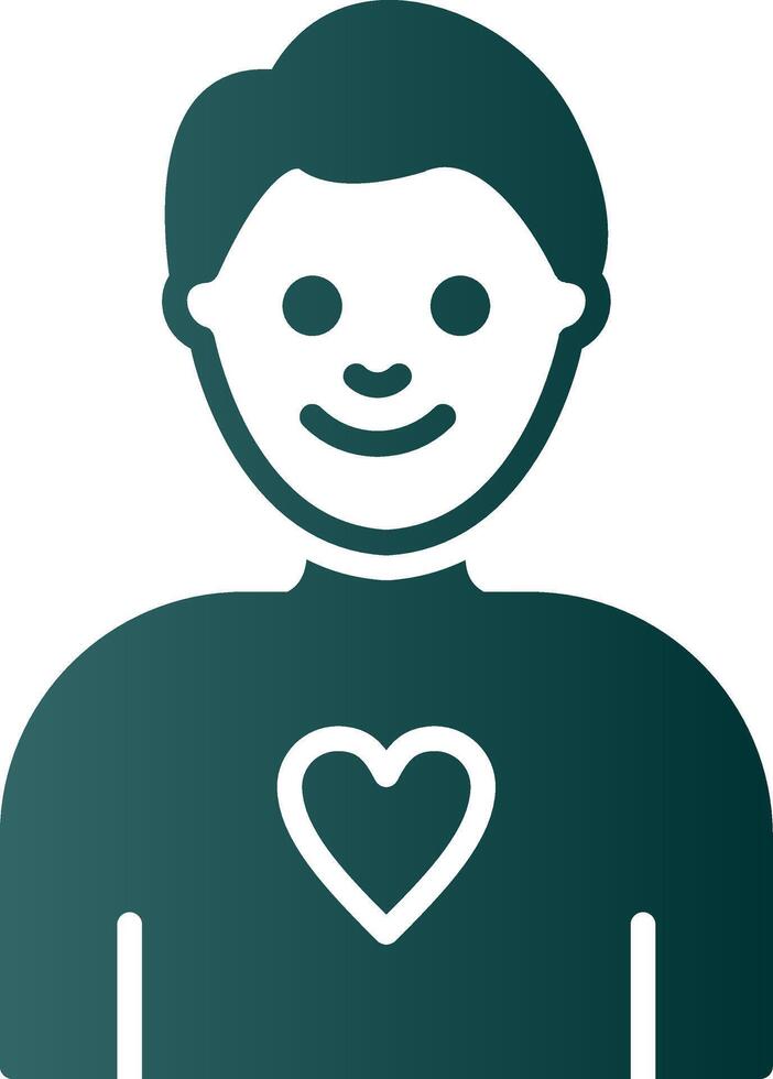 Boy Glyph Gradient Icon vector