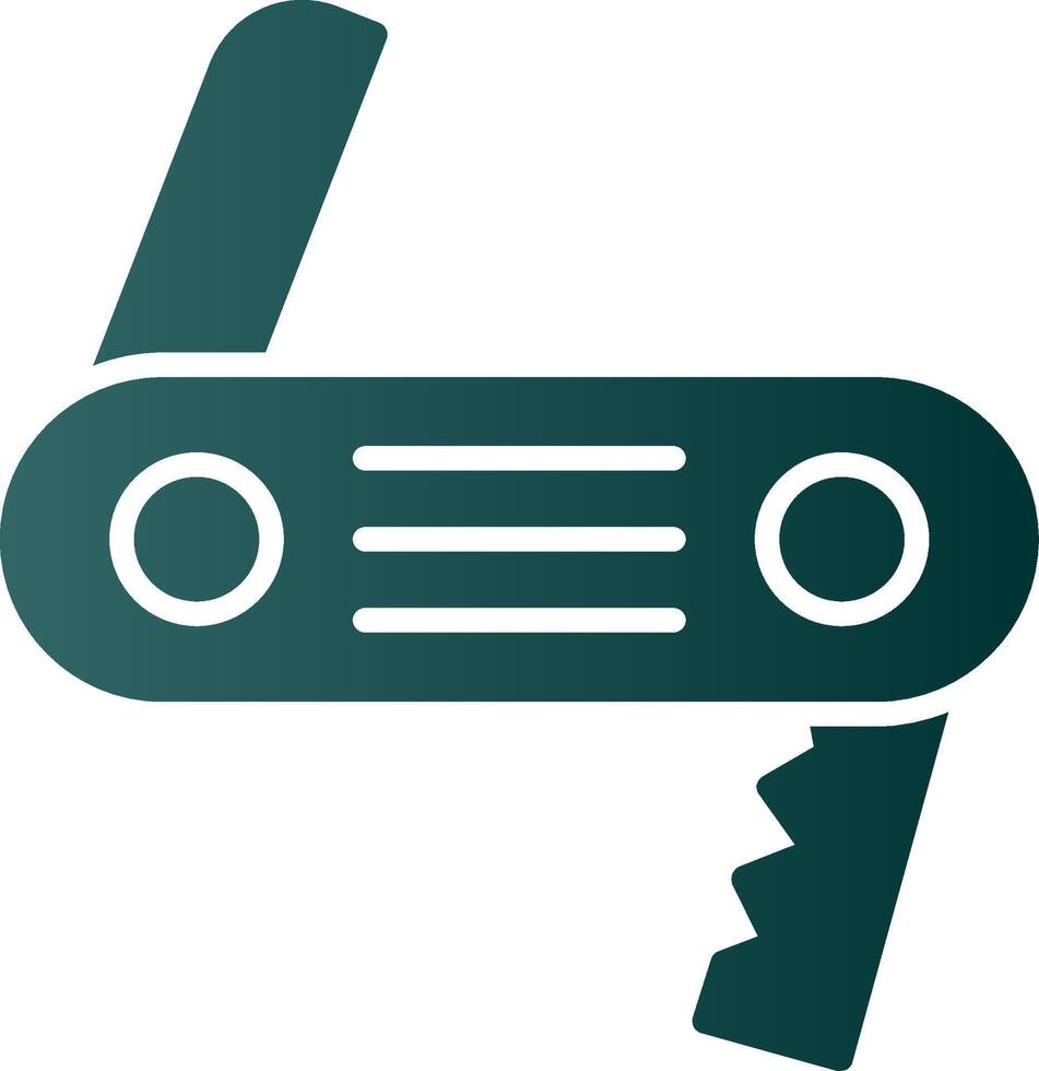 Swiss Army Knife Glyph Gradient Icon vector