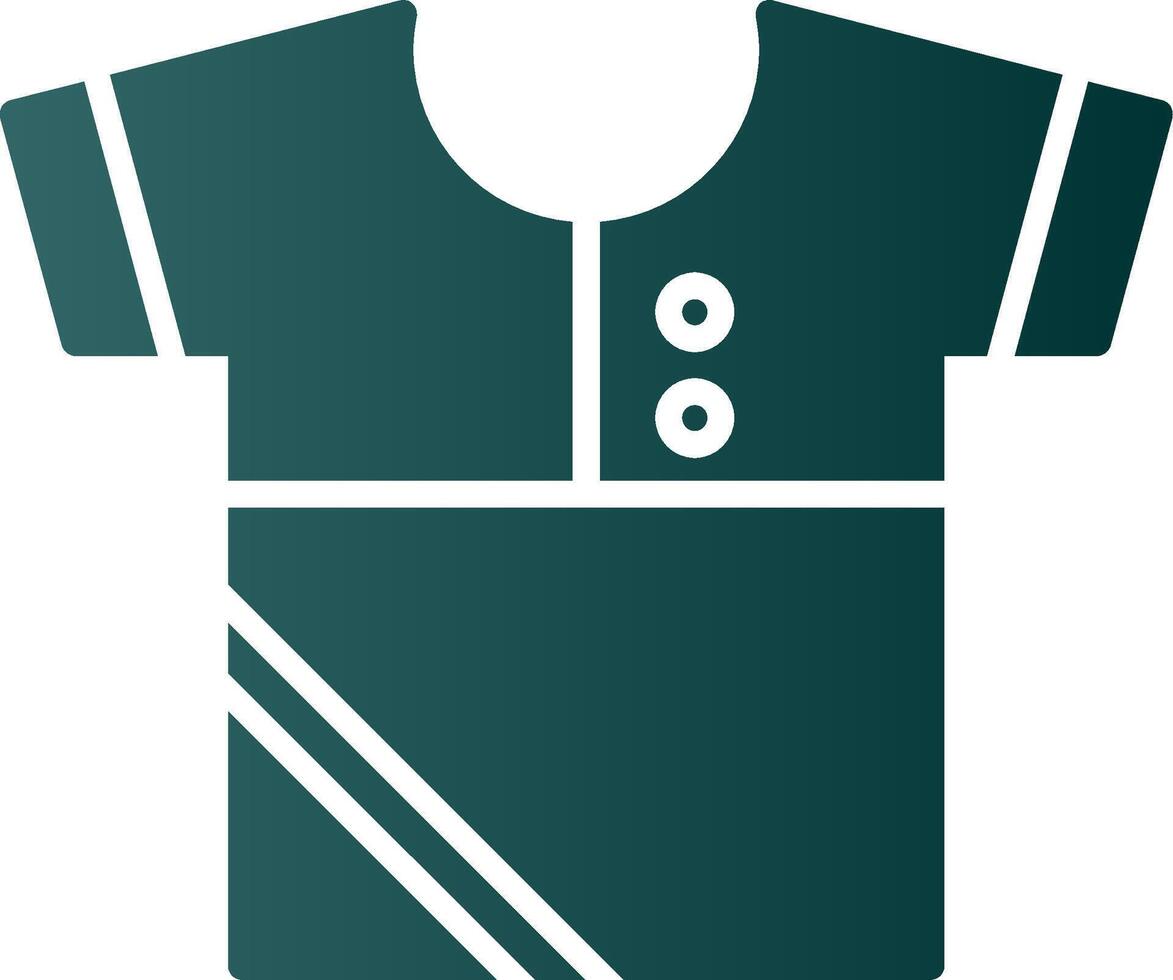 icono de gradiente de glifo de camisa vector