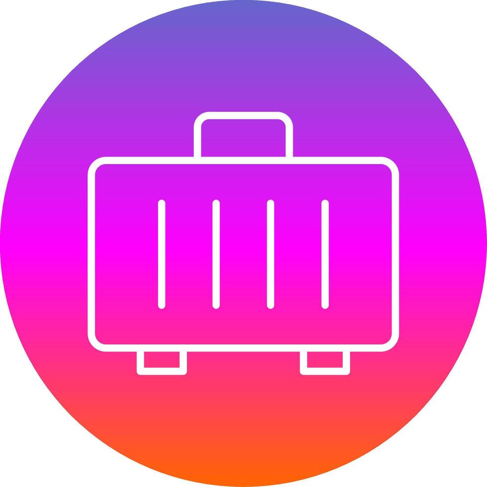 Suitcase Line Gradient Circle Icon vector