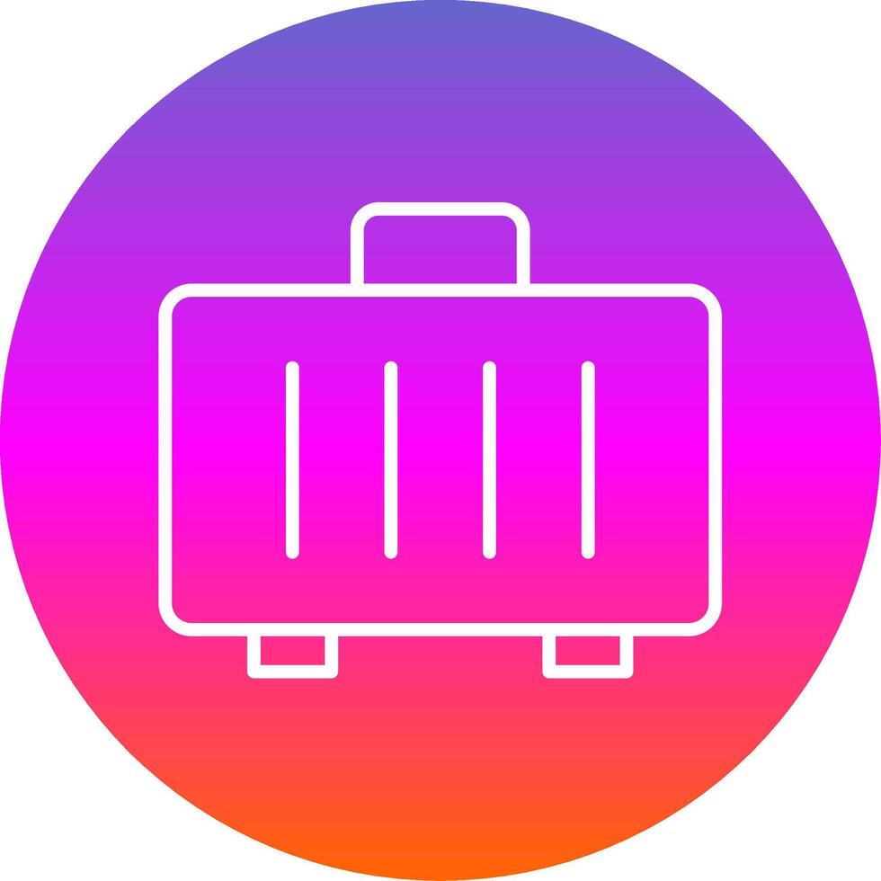 Suitcase Line Gradient Circle Icon vector