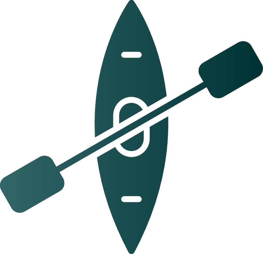 Canoe Glyph Gradient Icon vector